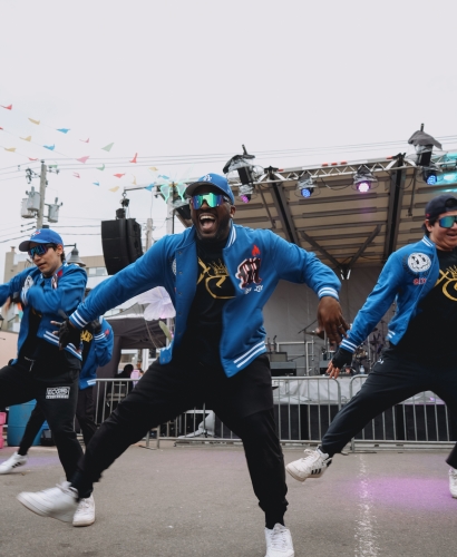 Live dance performance at a street festival in downtown Charlottetown PEI